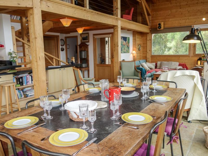 Ski verhuur Chalet 7 kamers 10 personen (1) - L'Epachat - Saint Gervais - Woonkamer