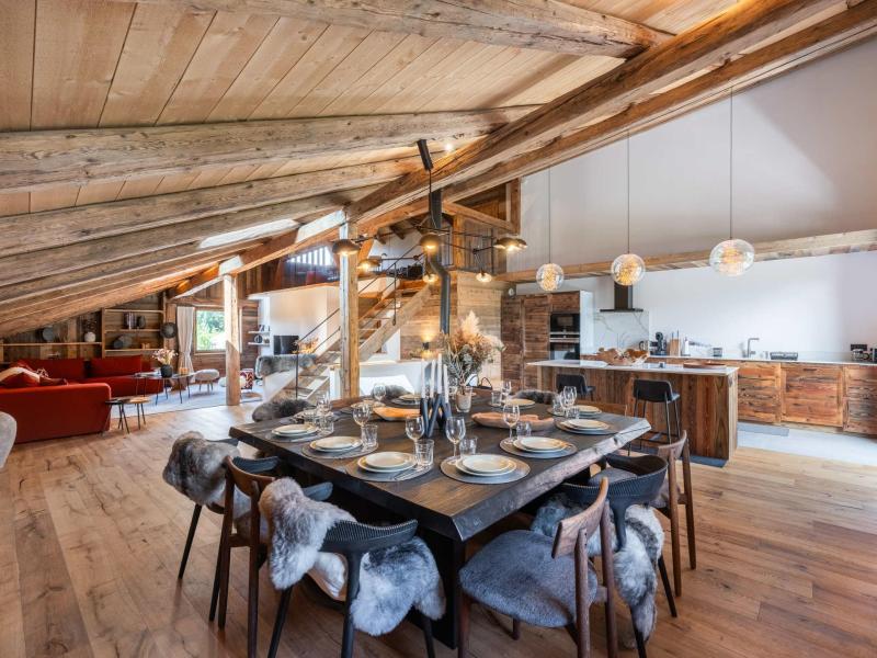 Rent in ski resort 5 room duplex cottage 10 people - La Ferme St Gervais - Saint Gervais - Living room