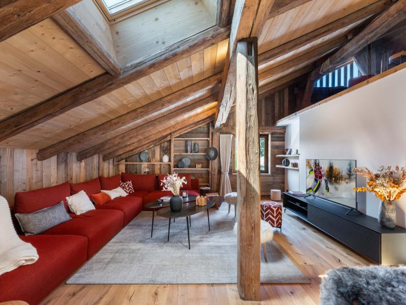 Skiverleih Duplex Haus 5 Zimmer 10 Personen - La Ferme St Gervais - Saint Gervais - Wohnzimmer