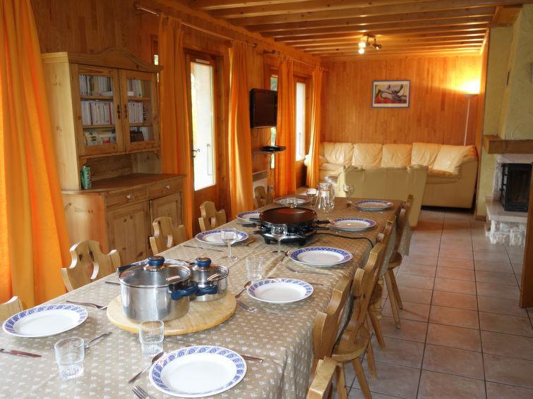 Ski verhuur Chalet 5 kamers 12 personen (1) - Mendiaux - Saint Gervais - Woonkamer