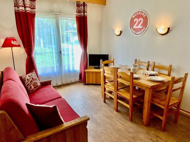 Rent in ski resort 2 room apartment cabin 6 people (006) - Résidence le Grand Panorama - Saint Gervais - Living room