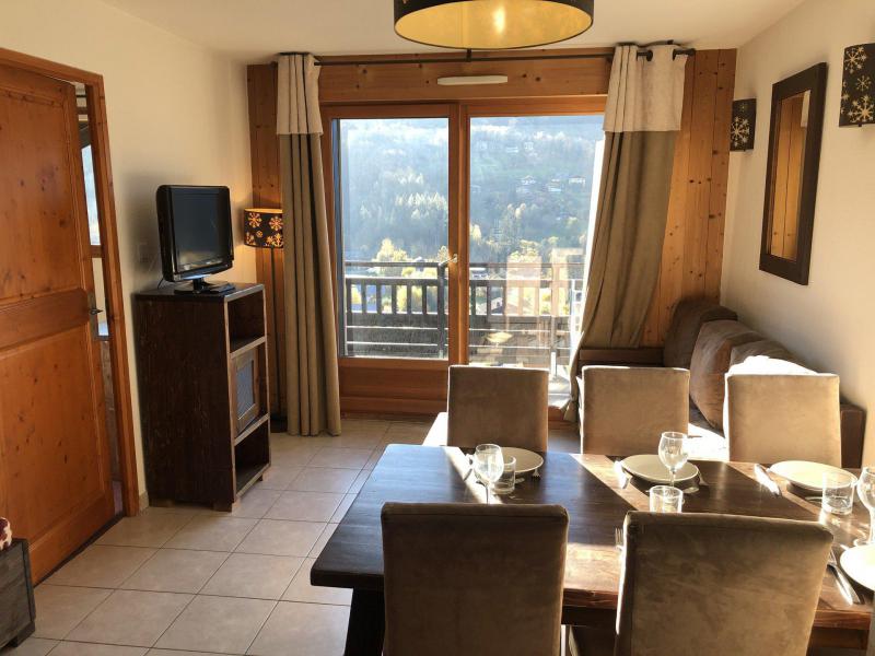 Ski verhuur Appartement 2 kabine kamers 6 personen (B28) - Résidence les Fermes de Saint Gervais - Saint Gervais - Woonkamer