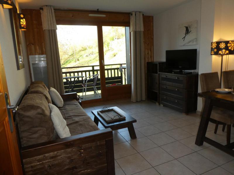 Ski verhuur Appartement 2 kamers 4 personen (A7) - Résidence les Fermes de Saint Gervais - Saint Gervais - Woonkamer