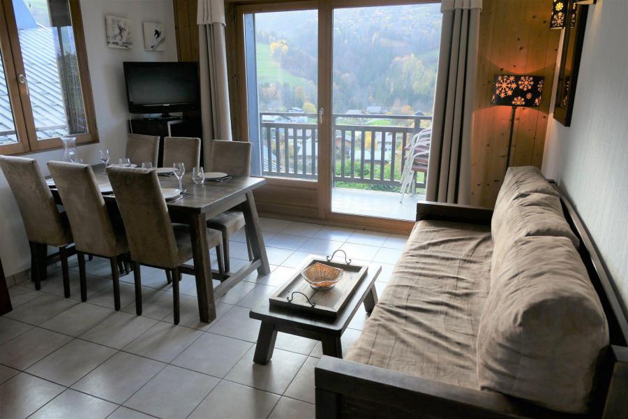 Ski verhuur Appartement 3 kamers 6 personen (B20) - Résidence les Fermes de Saint Gervais - Saint Gervais - Woonkamer
