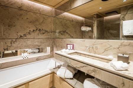 Location au ski Chambre Duplex 4 personnes - Hôtel l'Armancette - Saint Gervais - Salle de bains