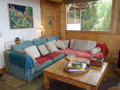 Ski verhuur Chalet 7 kamers 10 personen (1) - L'Epachat - Saint Gervais - Woonkamer