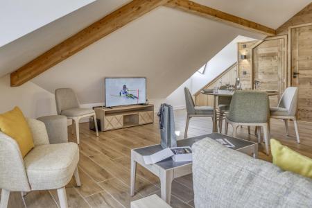 Rent in ski resort Studio 2 people (406) - Résidence Gallery Mont Blanc - Saint Gervais - Living room