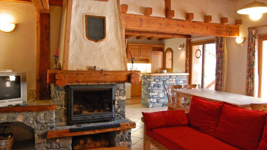 Rent in ski resort 6 room duplex apartment 10 people - Chalet Gremelle - Saint Martin de Belleville - Fireplace