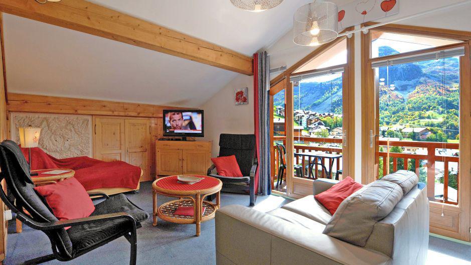 Ski verhuur Appartement duplex 3 kamers 5 personen - Chalet Iris - Saint Martin de Belleville - Woonkamer
