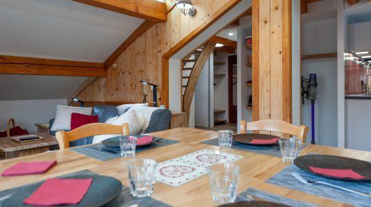 Ski verhuur Appartement duplex 3 kamers 5 personen - Chalet Iris - Saint Martin de Belleville - Woonkamer