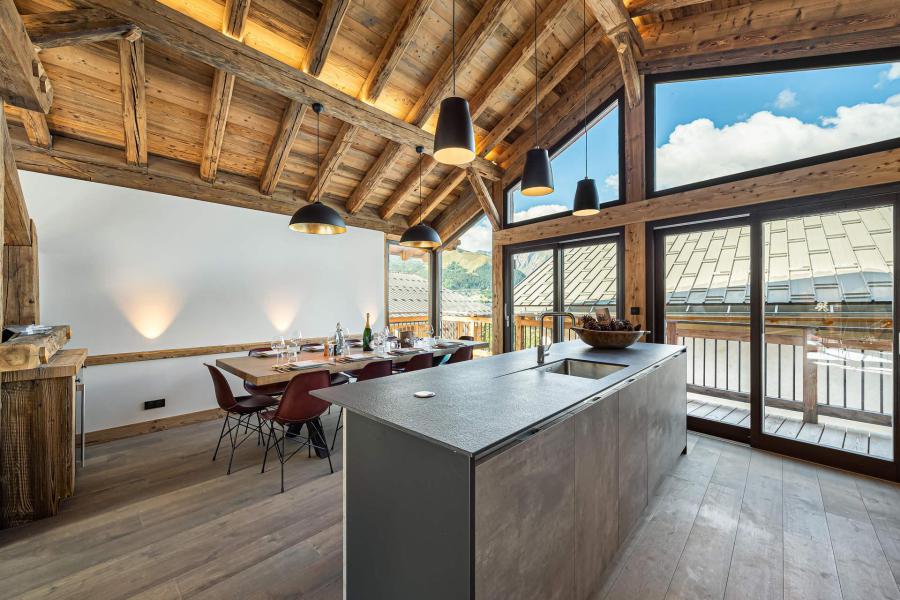 Rent in ski resort 6 room duplex chalet 10 people - Chalet la Grange - Saint Martin de Belleville - Open-plan kitchen