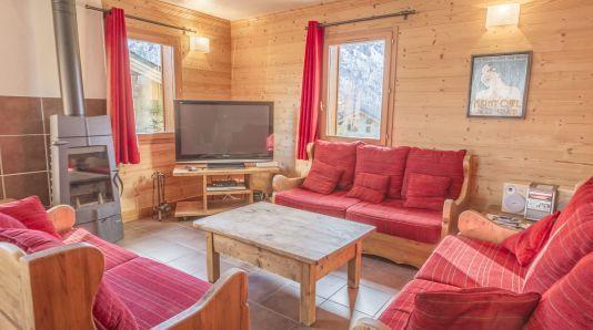 Rent in ski resort 7 room duplex semi-detached chalet 14 people - Chalet Saint Marc - Saint Martin de Belleville - Living room