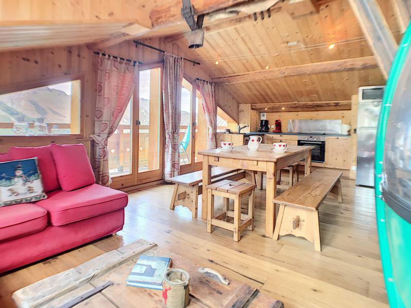 Rent in ski resort 5 room chalet 8 people (Aiglon) - Chalets les Granges - Saint Martin de Belleville - Living room