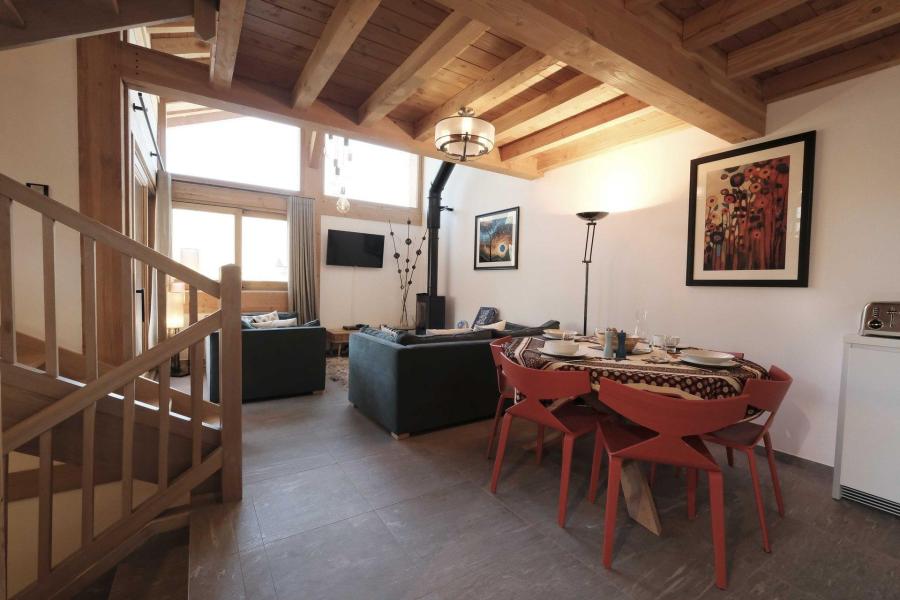 Rent in ski resort 4 room triplex chalet 6 people (Serendipity) - Le Hameau de Caseblanche - Saint Martin de Belleville - Living room