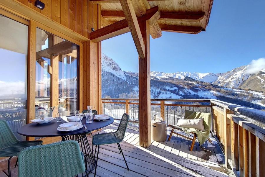 Rent in ski resort 5 room triplex chalet 8 people (Cachette) - Le Hameau de Caseblanche - Saint Martin de Belleville - Balcony