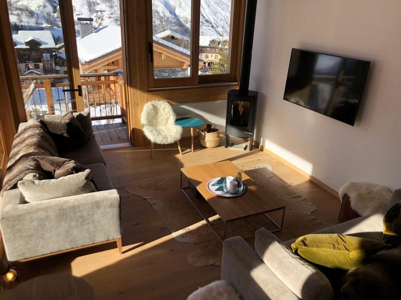 Rent in ski resort 5 room triplex chalet 8 people (Retrouvailles) - Le Hameau de Caseblanche - Saint Martin de Belleville - Living room