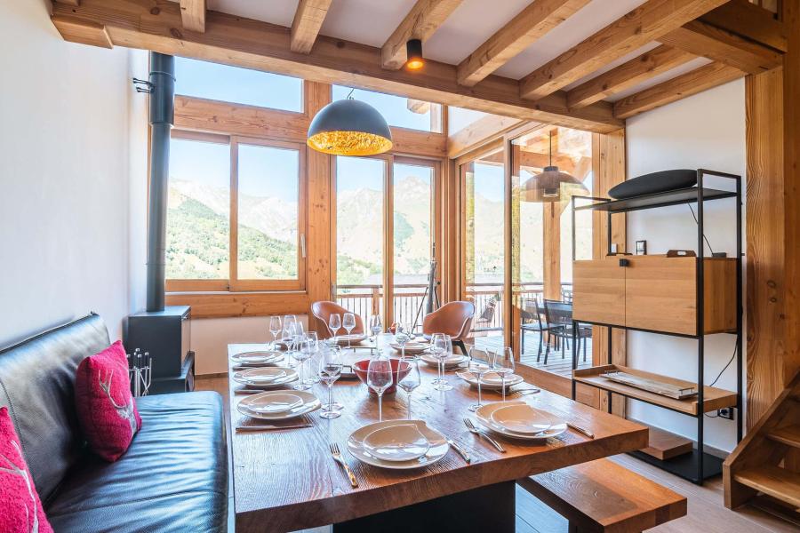 Rent in ski resort 6 room quadriplex chalet 10 people (Monte Corona) - Le Hameau de Caseblanche - Saint Martin de Belleville - Living room