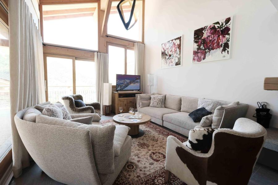 Rent in ski resort 7 room triplex chalet 12 people (Myriel) - Le Hameau de Caseblanche - Saint Martin de Belleville - Living room
