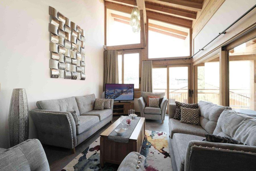 Rent in ski resort 7 room triplex chalet 12 people (Tawny) - Le Hameau de Caseblanche - Saint Martin de Belleville - Living room