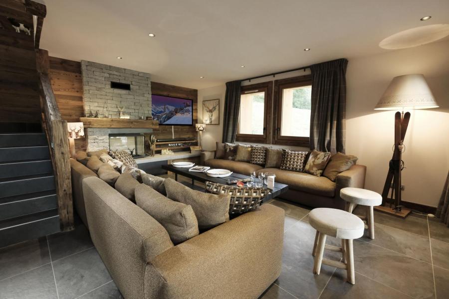 Rent in ski resort 8 room quadriplex chalet 16 people (Becca) - Le Hameau de Caseblanche - Saint Martin de Belleville - Living room