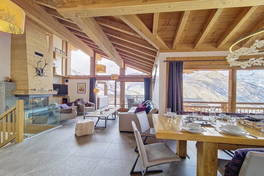 Rent in ski resort 8 room triplex chalet 14 people (Cerf d'Or) - Le Hameau de Caseblanche - Saint Martin de Belleville - Living room
