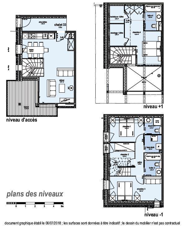 Rent in ski resort 5 room triplex chalet 8 people (Cachette) - Le Hameau de Caseblanche - Saint Martin de Belleville - Plan