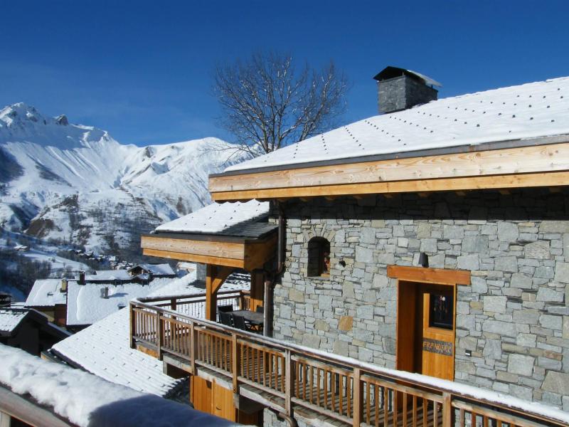 Rent in ski resort 4 room triplex chalet 6 people (Serendipity) - Le Hameau de Caseblanche - Saint Martin de Belleville - Winter outside