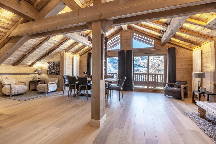 Ski verhuur Appartement 3 kamers 6 personen (A02) - Les Chalets du Gypse - Saint Martin de Belleville - Woonkamer