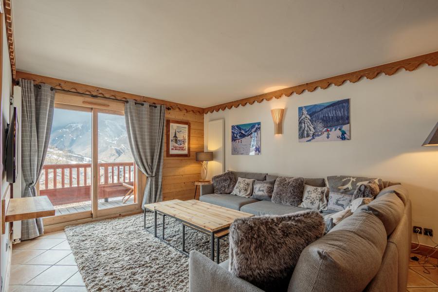 Ski verhuur Appartement 4 kamers 8 personen (B01) - Les Chalets du Gypse - Saint Martin de Belleville - Woonkamer