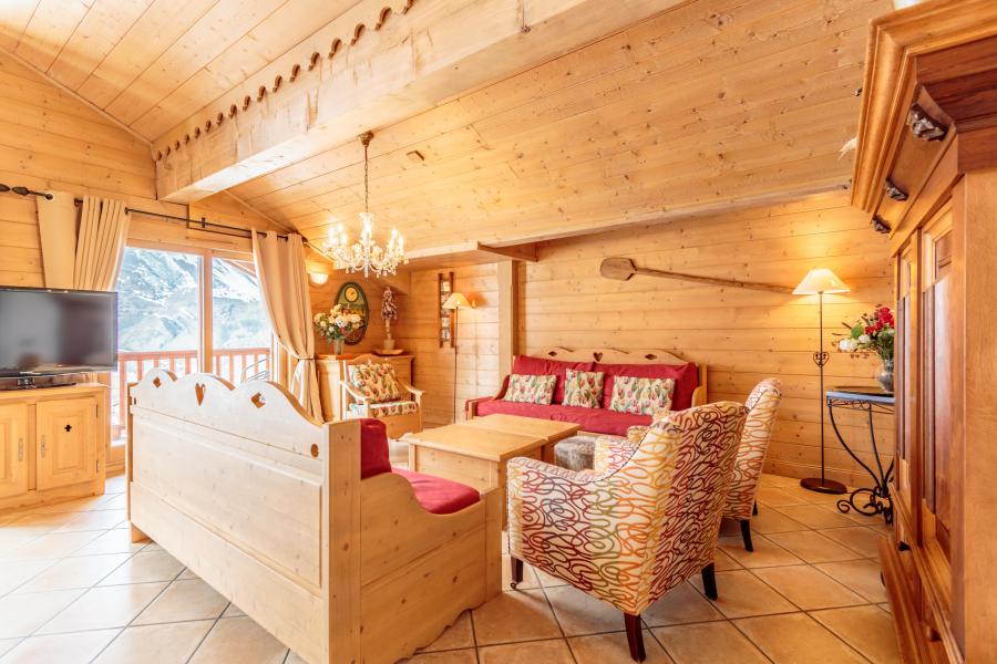 Ski verhuur Appartement 4 kamers 8 personen (B03) - Les Chalets du Gypse - Saint Martin de Belleville - Woonkamer