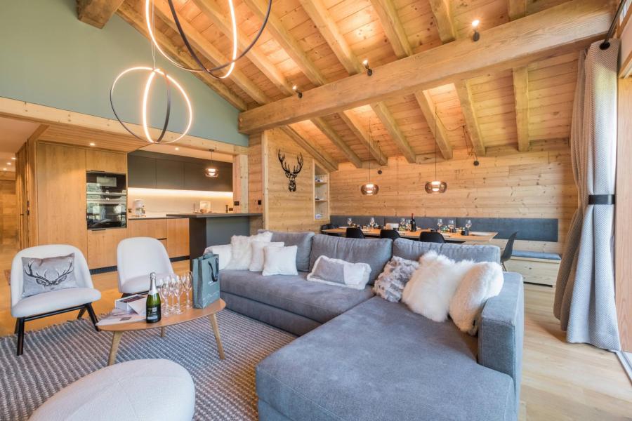 Rent in ski resort 5 room duplex apartment 8 people (ECHAPPEE BELLE) - Résidence du Cheval Noir - Saint Martin de Belleville - Living room