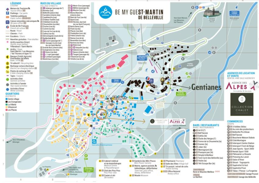 Location au ski Résidence Gentianes - Saint Martin de Belleville - Plan