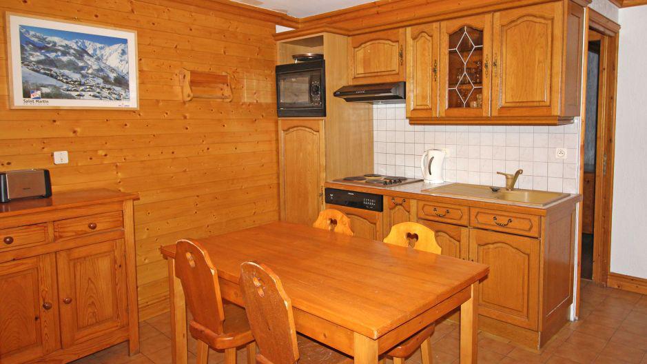 Rent in ski resort 3 room apartment 4 people (2) - Résidence la Voute - Saint Martin de Belleville - Dining area