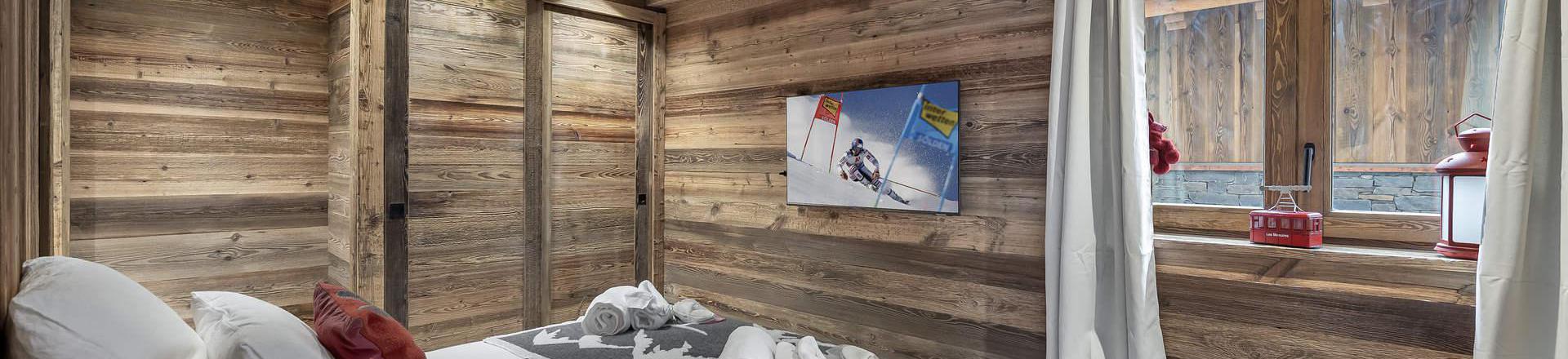 Rent in ski resort 6 room chalet 10 people - Chalet Coco Marcel - Saint Martin de Belleville - Bedroom