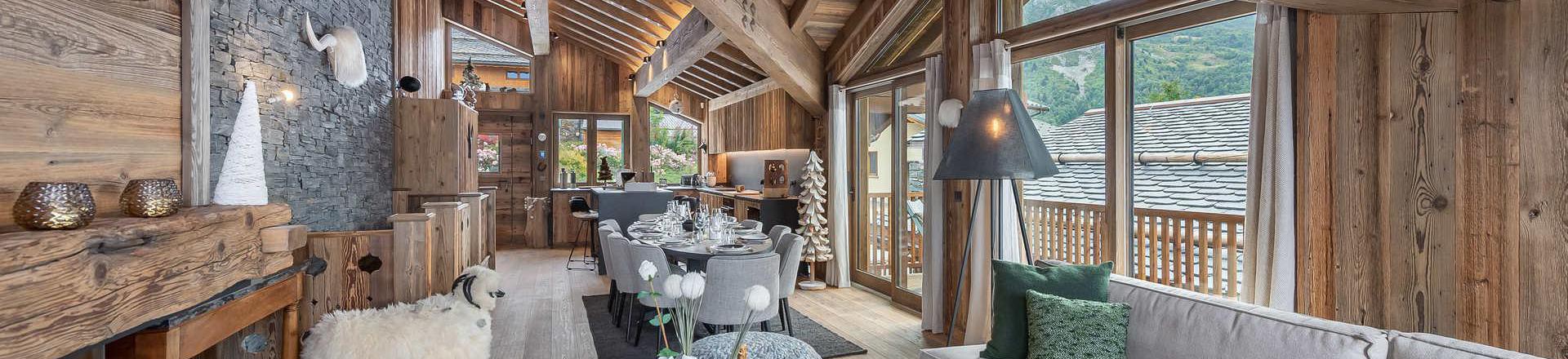 Rent in ski resort 6 room chalet 10 people - Chalet Coco Marcel - Saint Martin de Belleville - Living room