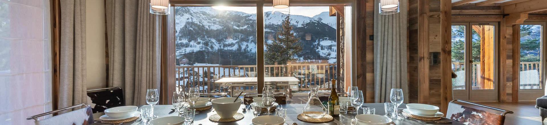 Rent in ski resort 6 room chalet 10 people - Chalet Duchesse - Saint Martin de Belleville - Dining area
