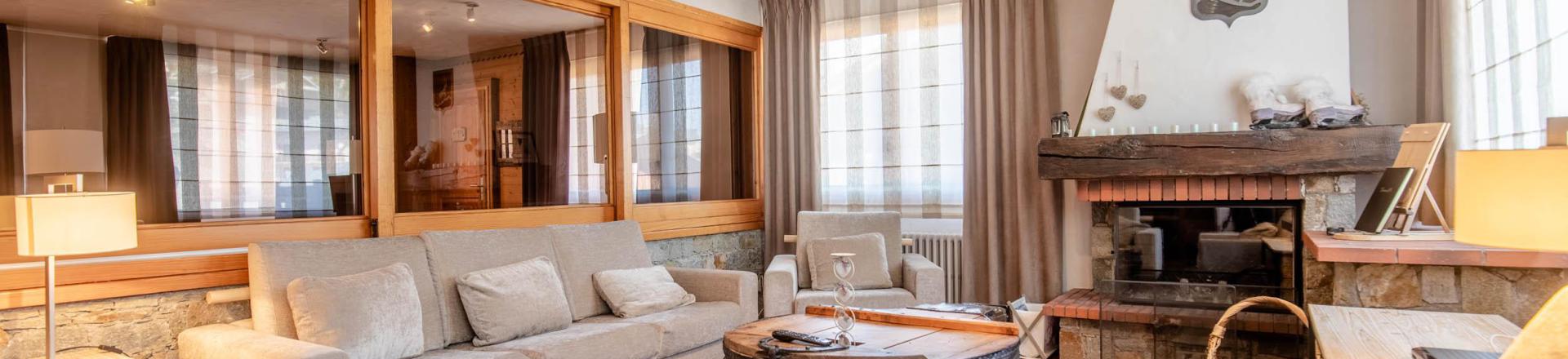 Rent in ski resort Chalet Edelweiss - Saint Martin de Belleville - Living room