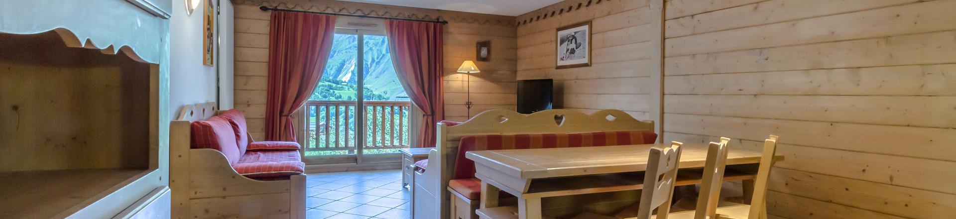 Skiverleih 4-Zimmer-Appartment für 8 Personen (C02) - Les Chalets du Gypse - Saint Martin de Belleville - Wohnzimmer