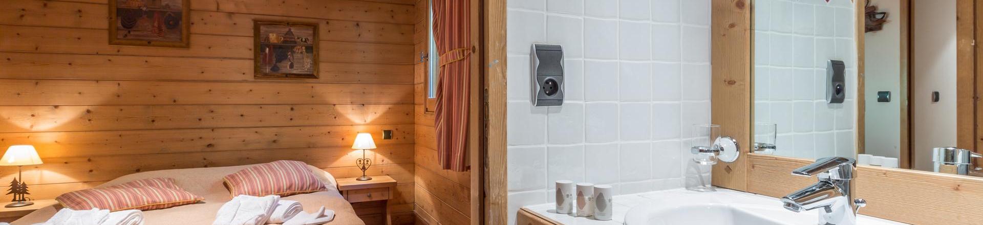 Skiverleih 4-Zimmer-Holzhütte für 8 Personen (C08) - Les Chalets du Gypse - Saint Martin de Belleville - Schlafzimmer