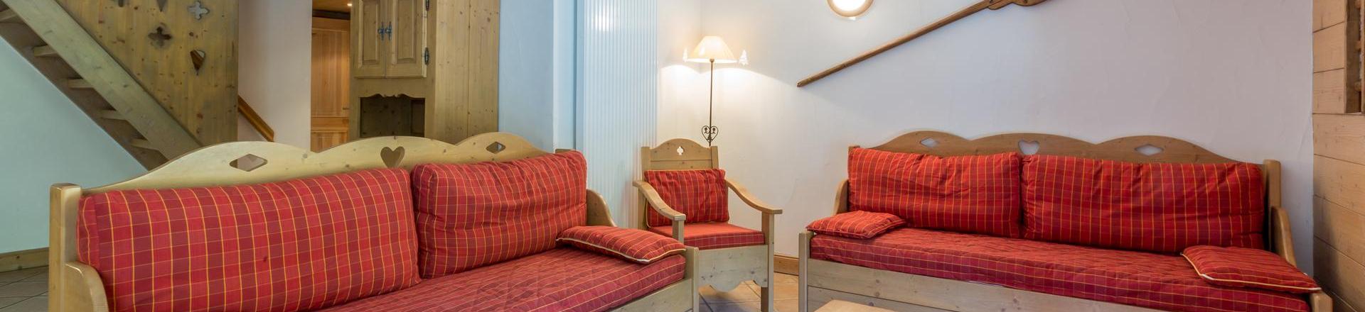 Rent in ski resort 5 room apartment 10 people (A08) - Les Chalets du Gypse - Saint Martin de Belleville - Living room