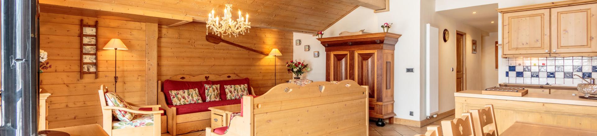 Wynajem na narty Apartament 4 pokojowy 8 osób (B03) - Les Chalets du Gypse - Saint Martin de Belleville - Pokój gościnny