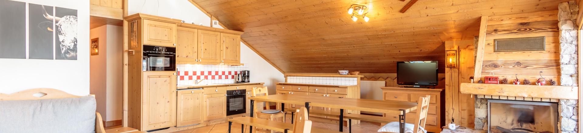 Wynajem na narty Apartament 4 pokojowy 8 osób (C11) - Les Chalets du Gypse - Saint Martin de Belleville - Pokój gościnny