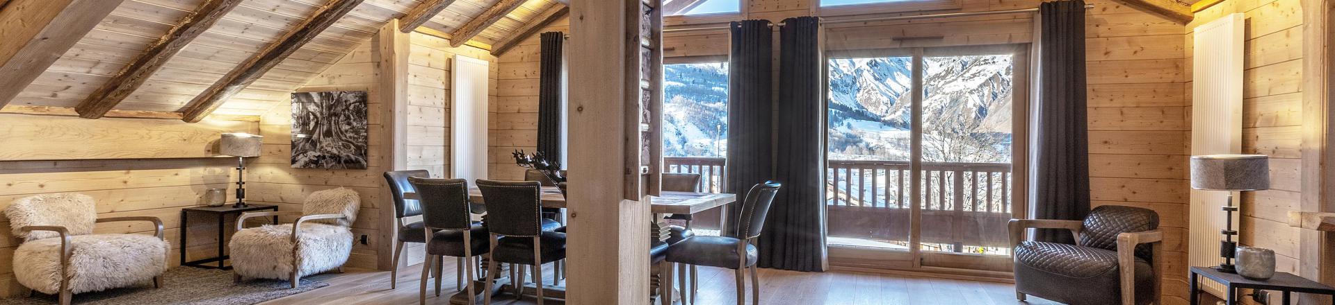 Ski verhuur Appartement 3 kamers 6 personen (A02) - Les Chalets du Gypse - Saint Martin de Belleville - Woonkamer