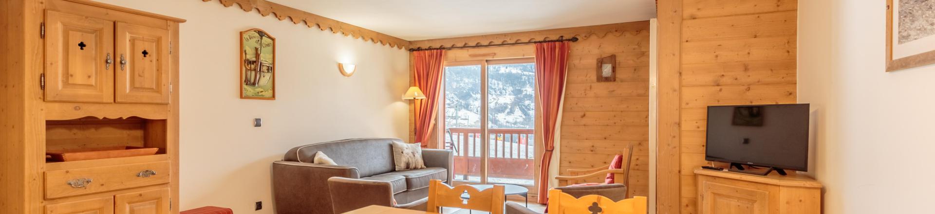 Ski verhuur Appartement 3 kamers 6 personen (C09) - Les Chalets du Gypse - Saint Martin de Belleville - Woonkamer