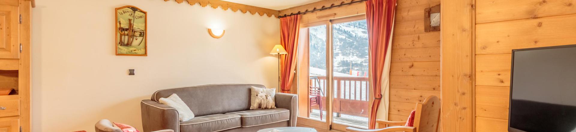 Ski verhuur Appartement 3 kamers 6 personen (C09) - Les Chalets du Gypse - Saint Martin de Belleville - Woonkamer