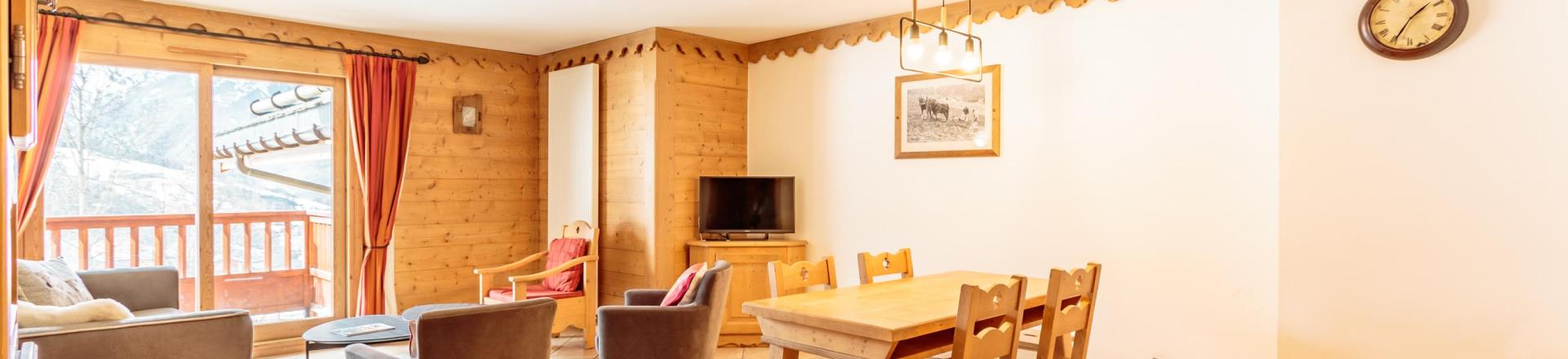 Ski verhuur Appartement 3 kamers 6 personen (C09) - Les Chalets du Gypse - Saint Martin de Belleville - Woonkamer