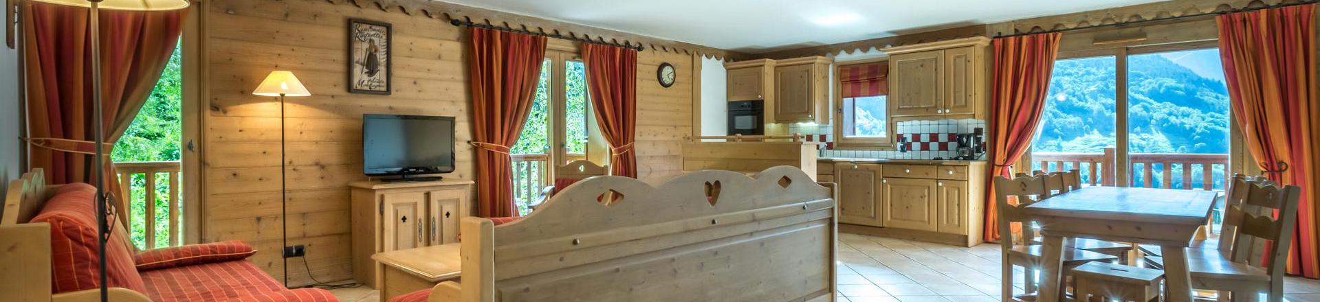 Ski verhuur Appartement 4 kamers 6 personen (C13) - Les Chalets du Gypse - Saint Martin de Belleville - Woonkamer