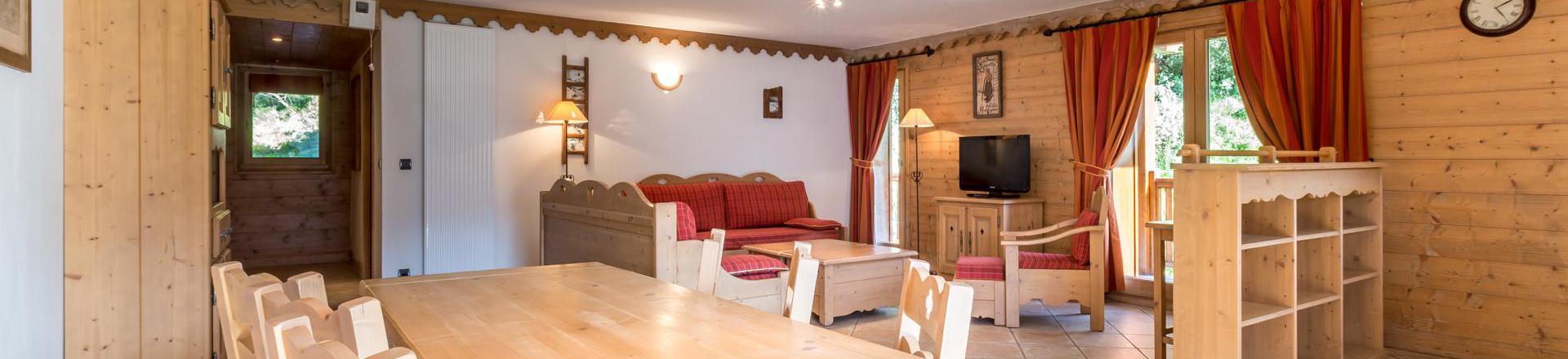 Ski verhuur Appartement 4 kamers 6 personen (C13) - Les Chalets du Gypse - Saint Martin de Belleville - Woonkamer