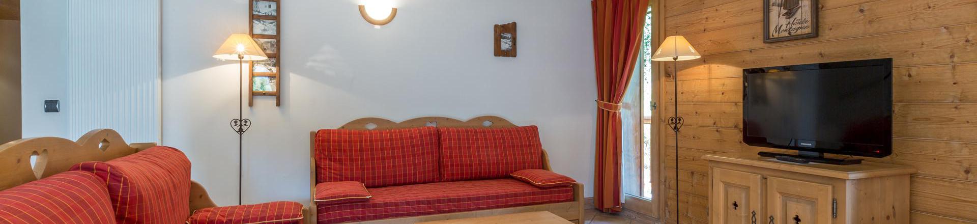 Ski verhuur Appartement 4 kamers 6 personen (C13) - Les Chalets du Gypse - Saint Martin de Belleville - Woonkamer