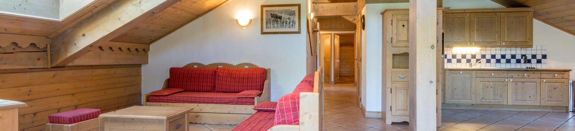 Ski verhuur Appartement 4 kamers 8 personen (A05) - Les Chalets du Gypse - Saint Martin de Belleville - Woonkamer